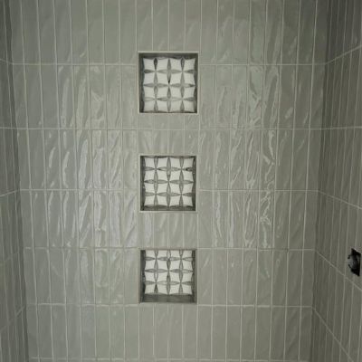 Custom shower tile installation completed by Western Carpet One in Saskatoon